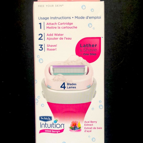 SCHICK INTUITION Island Berry Lather & Shave 4 Blades - Picture 3 of 4